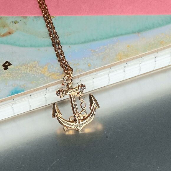 2/$21 Ladies Anchor Necklace - Perfect for Layering - Picture 3 of 9